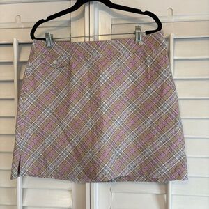 Lady Hagen Purple Plaid Skort Size 8